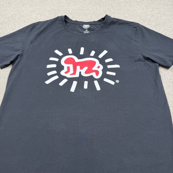 Keith Haring Pop Shop Shirt Mens 2XL XXL Black Short Sleeve Art Tee - Picture 5 of 8